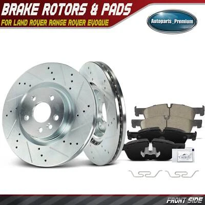 Передний просверленный тормозной ротор и керамическая тормозная колодка для Land Rover Range Rover Evoque - Изображение 1 из 4
