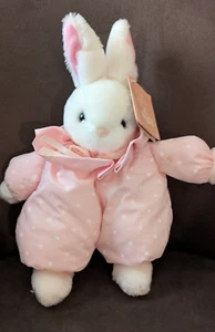 Russ Luv-Pets HOPPITY Pink Bunny Rabbit Plush 12" Stuffed Toy Easter w/Tags FLAW - Picture 1 of 10