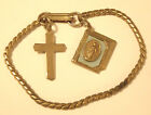 Miraculous Mary Bracelet Antique Medal & Cross Charms Childs