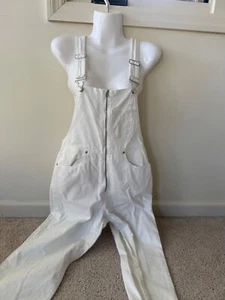 Women's Forever 21 white overalls size Small - Picture 1 of 4