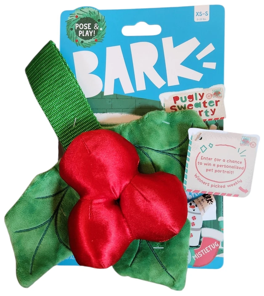 Suéter Bark Pugly Fiesta Muérdago Chirridos Correa de Nylon Juguete Arrugado Loco XS-S Foto 1 de 1