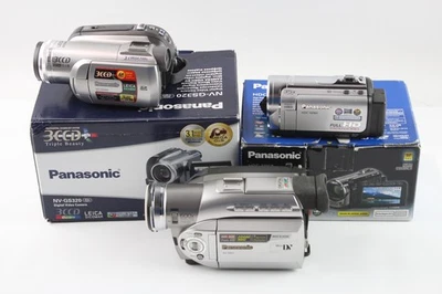 Vintage Handheld Video Cameras Inc Panasonic NV-DS27B Working x 3 - Image 1 of 4