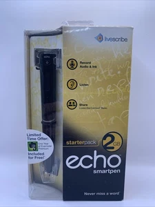 NEW Livescribe Echo Smartpen 2GB Black APX-00009 - New Unopened Still Sealed! - Zdjęcie 1 z 7