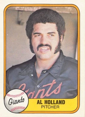 Al Holland 1981 Fleer 445 San Francisco Giants Rookie Baseball Card - Image 1 of 2