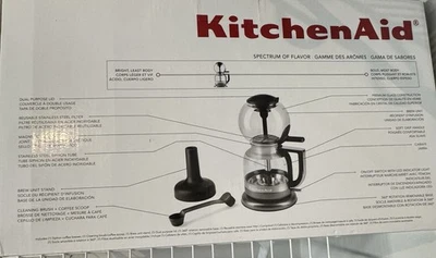 KitchenAid KCM0812MS Sifón de vacío de acero inoxidable Cafetera - ¡Funciona muy bien!! Foto 1 de 3