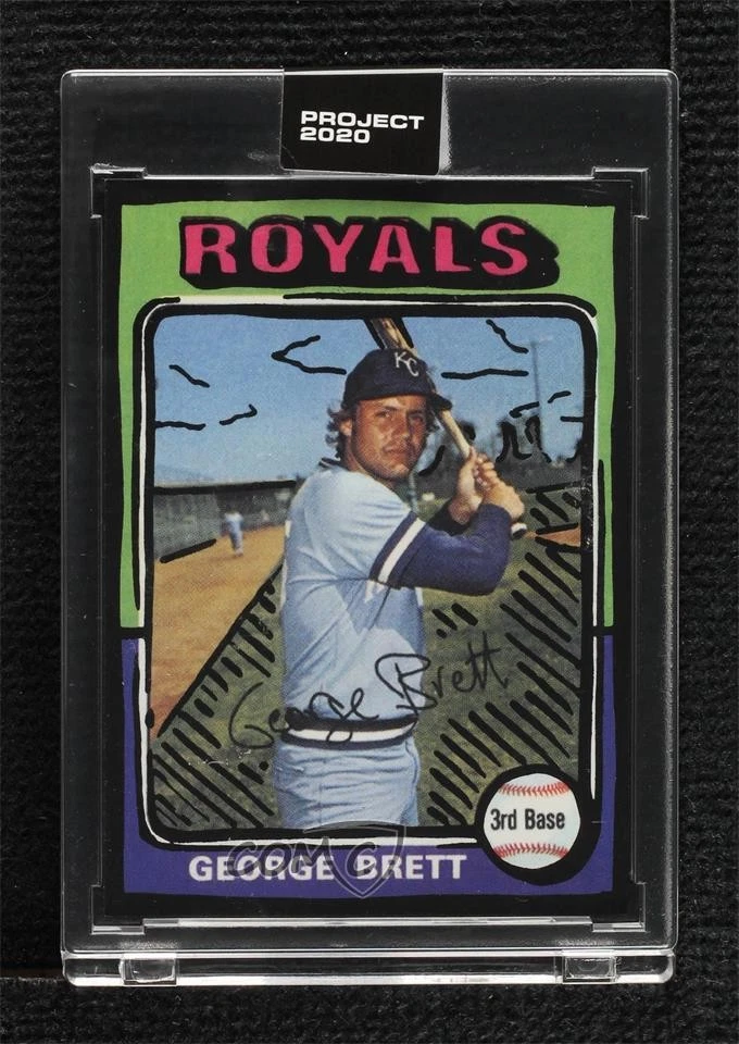 2020 Topps Project 2020 1975 Topps /2243 George Brett Joshua Vides #232 HOF - Image 1 of 2