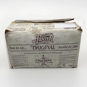 Hunter Deckenventilator 4 Flügel 52" Eiche Nussbaum Antik Messing Typ C 2575C 1986 Vintage - Bild 1 von 19