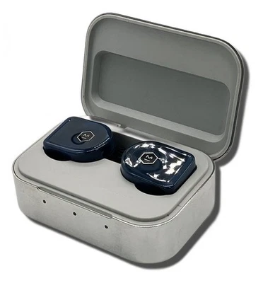 MASTER & DYNAMIC MW07 Plus Steel Blue Earphones 5275 Tested Works - Image 1 of 4