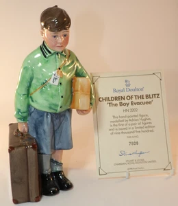 Royal Doulton Children Of Blitz Ltd Ed Figure HN3202 Boy Evacuee & Cert Superb - Picture 1 of 7