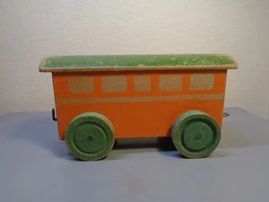 LEGO DENMARK VINTAGE 1940'S WOOD TRAIN WAGON VERY RARE ITEM VERY GOOD CONDITION - Picture 1 of 8