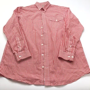 Duluth Trading Co. Large TALL Orange Button LS Cotton Casual Collared Shirt - Picture 1 of 8