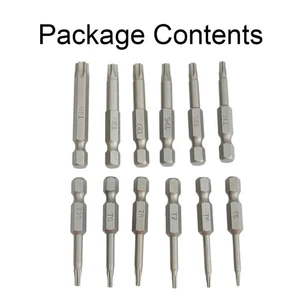 For Torx Screwdriver Bits Magnetic Set 12Pcs 50mm Hex for Various Drivers - Picture 1 of 12