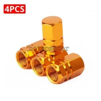 4PCS Gold Motorcycle Hexagon Tire/Wheel Stem Valve Caps for Harley-Davidson - Image 1 of 4