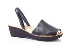 KENNETH COLE REACTION Fine Glass Wedge Sandals Women's Size 9.5 Black