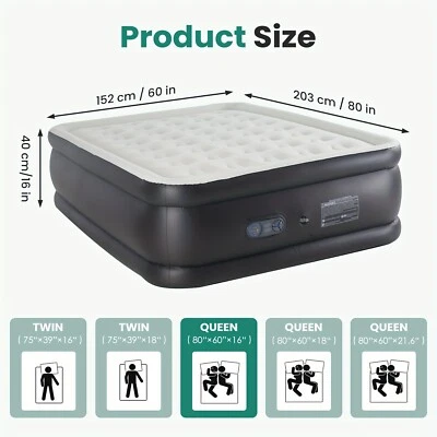 Cama de aire de inflación rápida con alta capacidad - antideslizante, impermeable y duradera Foto 1 de 4