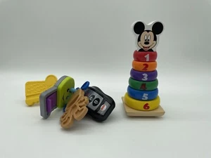 Melissa&Doug Disney Mickey Mouse Wooden Playset Play N Go Infant Toddler Key Set - Picture 1 of 9