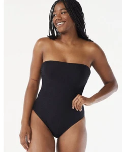 Llve & Sports Textured Strapless One Piece Swimsuit XS,0-2 - Picture 1 of 3