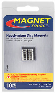 10 sztuk super magnesów neodymowych 07045