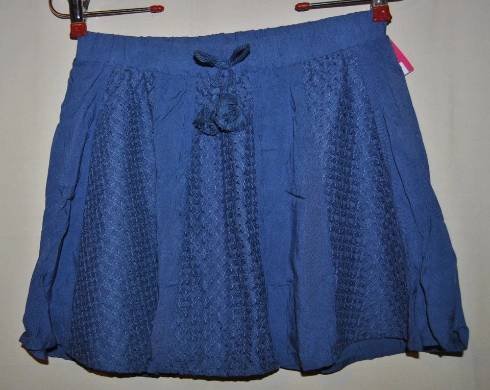 Falda cintura elástica azul XHILARATION paneles de encaje para niñas nueva sin etiquetas Foto 1 de 4