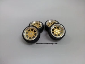 SD Wheels 15 Inch Minilite Gold 30mm 1:18 Model Car Tuning - Picture 1 of 3