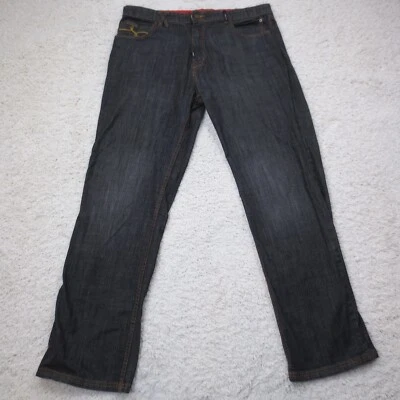 Pantalones de mezclilla holgados LRG para hombre 38x34 gris ropa de calle hip hop Y2K Foto 1 de 4