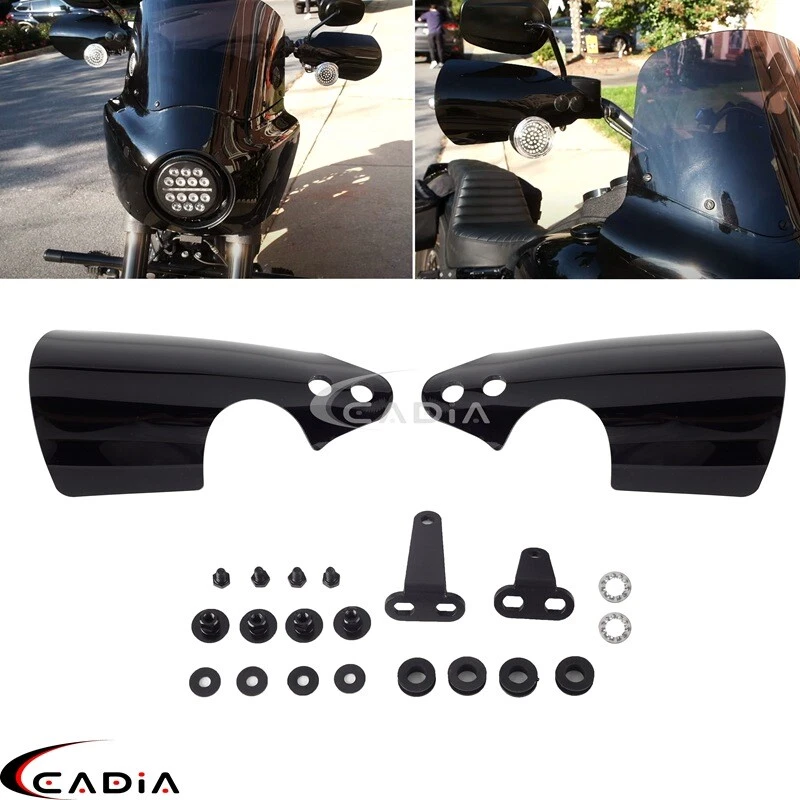 Handguard Protector Kit For Harley Dyna Fat Bob FXDF Wide Glide FXDWG Road King - Image 1 of 4