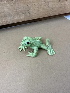 Josef Originals Ceramic Frog Figurine Japan Glazed Green & Brown - Picture 1 of 9
