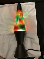 Lava Lamp Green, Yellow, Red with Black Base