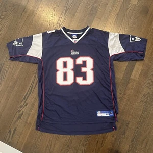 New England Patriots Jersey XL Wes Welker Mens Reebok Blue - Picture 1 of 6