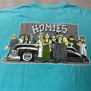 Vintage Homies Shirt Adult Extra Large Blue Cholo California Lowrider Mexican