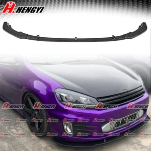 Carbon Style Front Bumper Lip Chin Splitter For Golf MK6 GTI GTD 2010-2013 - Picture 1 of 9