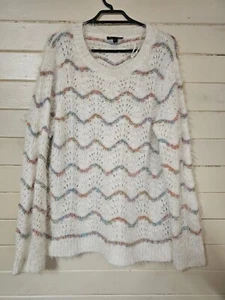 LUCA & MARC Womens knit jumper Size L long sleeve loose knit Mo Hair Style Soft - Picture 1 of 8