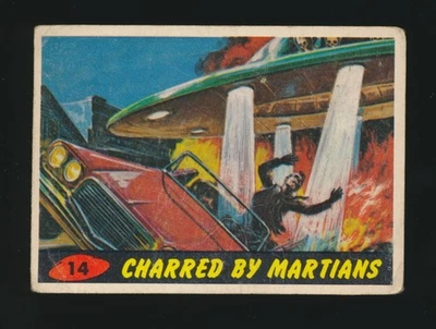1962 Bubbles Inc (Topps) MARS ATTACKS! -#14 CHARRED BY MARTIANS - Image 1 of 2