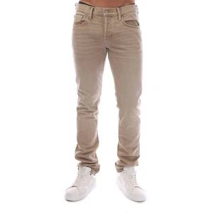 Pantalones de mezclilla para hombre Tom Ford ajustados en crema - Imagen 1 de 4