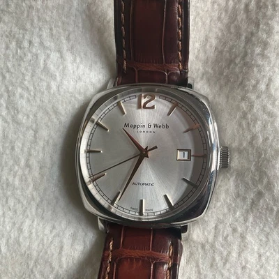 Superb Mappin & Webb Campaign Automatic Men Watch Cushion Shape In Box - Image 1 of 4