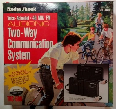 Radio Shack TRC-508 Accionado por Voz Audionic FM Radios de 2 Vías De Colección 1996 Probado RARO Foto 1 de 4
