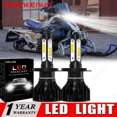 Faros LED H4 4 lados blancos para Yamaha PZ50XT Phazer XTX 2014-2017 bombillas altas/bajas Foto 1 de 4