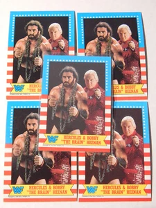 1987 Topps WWF Vintage Wrestling Card Lot of 6 #9 Hercules & Bobby Heenan - Picture 1 of 2