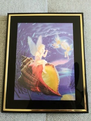 Arte de ilusión de efectos mágicos de colección - hadas, duendes, concha marina, cuadro enmarcado  Foto 1 de 4