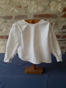 N03 ANCIENNE BRASSIERE ou blouse Bébé en flanelle de coton T. 18m/2ans - Imagen 1 de 7