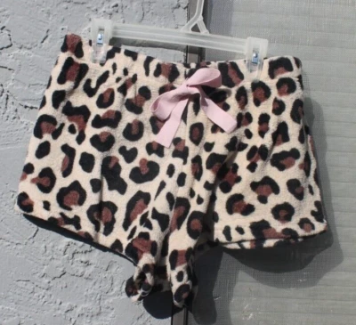 Pantalones Cortos RUE 21 Cheetah Polar Ocio Mujer Talla Mediana Cintura Elástica Rosa Dibujo Foto 1 de 4