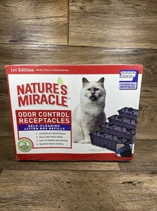 NEW Nature’s Miracle Odor Control Receptacles First Generation Refill 18 Box Dmg - Picture 1 of 9
