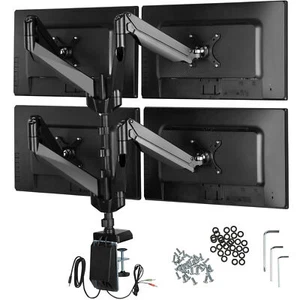 Support de table pour moniteur 4x-32 pouces bras pivotant support d'écran support 4x9 kg - Photo 1/11