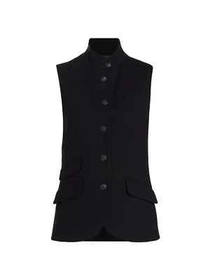 NEW,  RAG & BONE Slade Ponte Vest in Black SZ S  #SJ1588 - Image 1 of 4