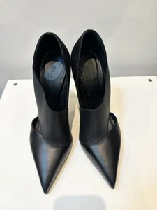 Tacones para mujer de diseñador Balmain talla 40 9 AU de cuero negro estilo Audrey - Imagen 1 de 9
