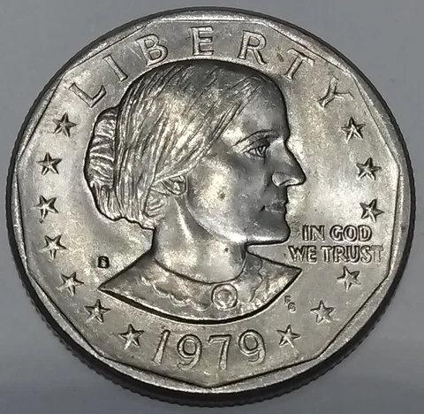 1979 S Susan B. Anthony Dollar Type 1 Filled In Mint Error Cover