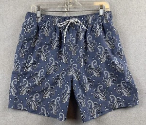 Brooks Brothers Swim Trunks Men’s Medium Blue Paisley Medium Lined - Picture 1 of 8