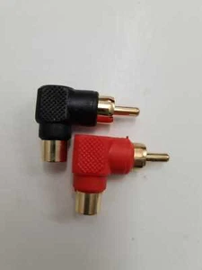 Cinch Winkelstecker Sintron 201936 1x schwarz 1x rot Cinchkupplung - Bild 1 von 1