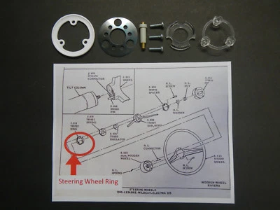 65 66 Buick Wildcat Madera de Nogal Volante Bocina Barra Piezas 1965 1966 NUEVO Foto 1 de 4