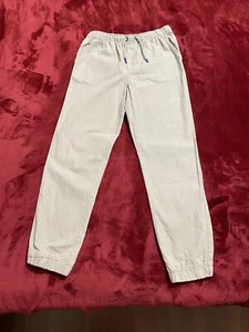 Tommy Bahama Tan Khaki Elastic Waist Drawstring Jogger Pants Boys Large 10/12 - Picture 1 of 2
